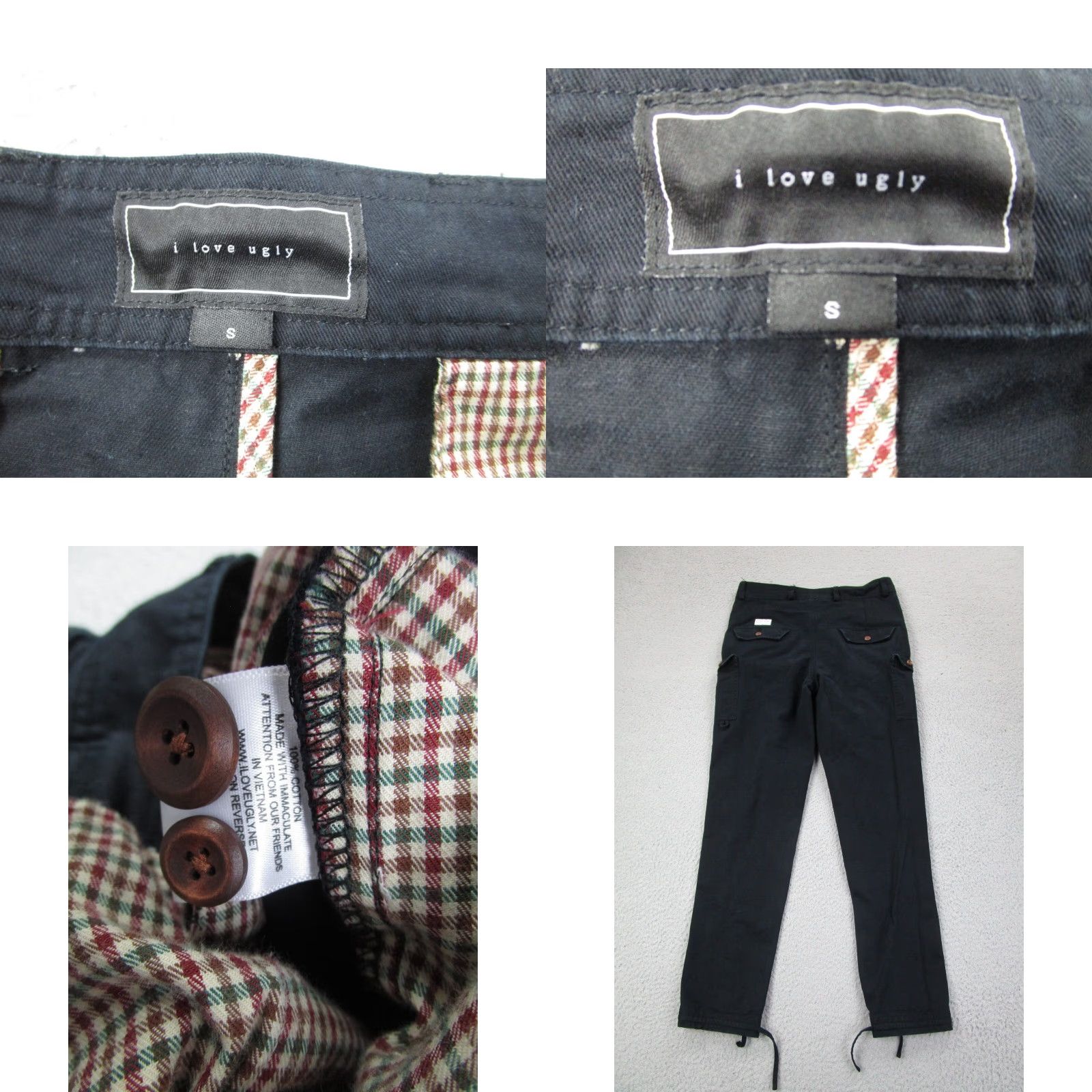I Love Ugly VINTAGE I Love Ugly Pants Mens Small 30 Black Cargo Utility Army Gothic Cargo Pants Mens Small 30 Black Army Gothic Baggy? Size US 30 / EU 46 - 8 Thumbnail