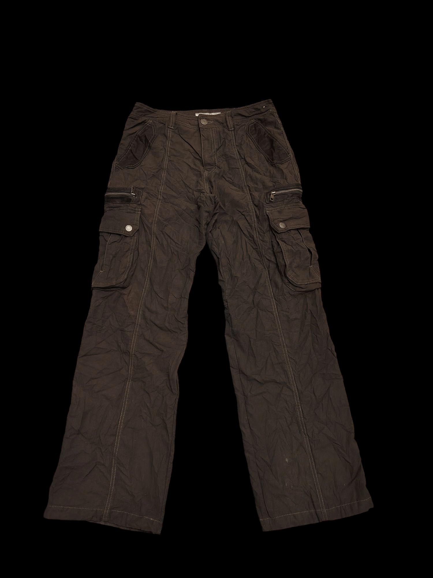Vintage 90s Bang Bang Jeans Cargo Double Layer Pants Size US 32 / EU 48 - 2 Thumbnail