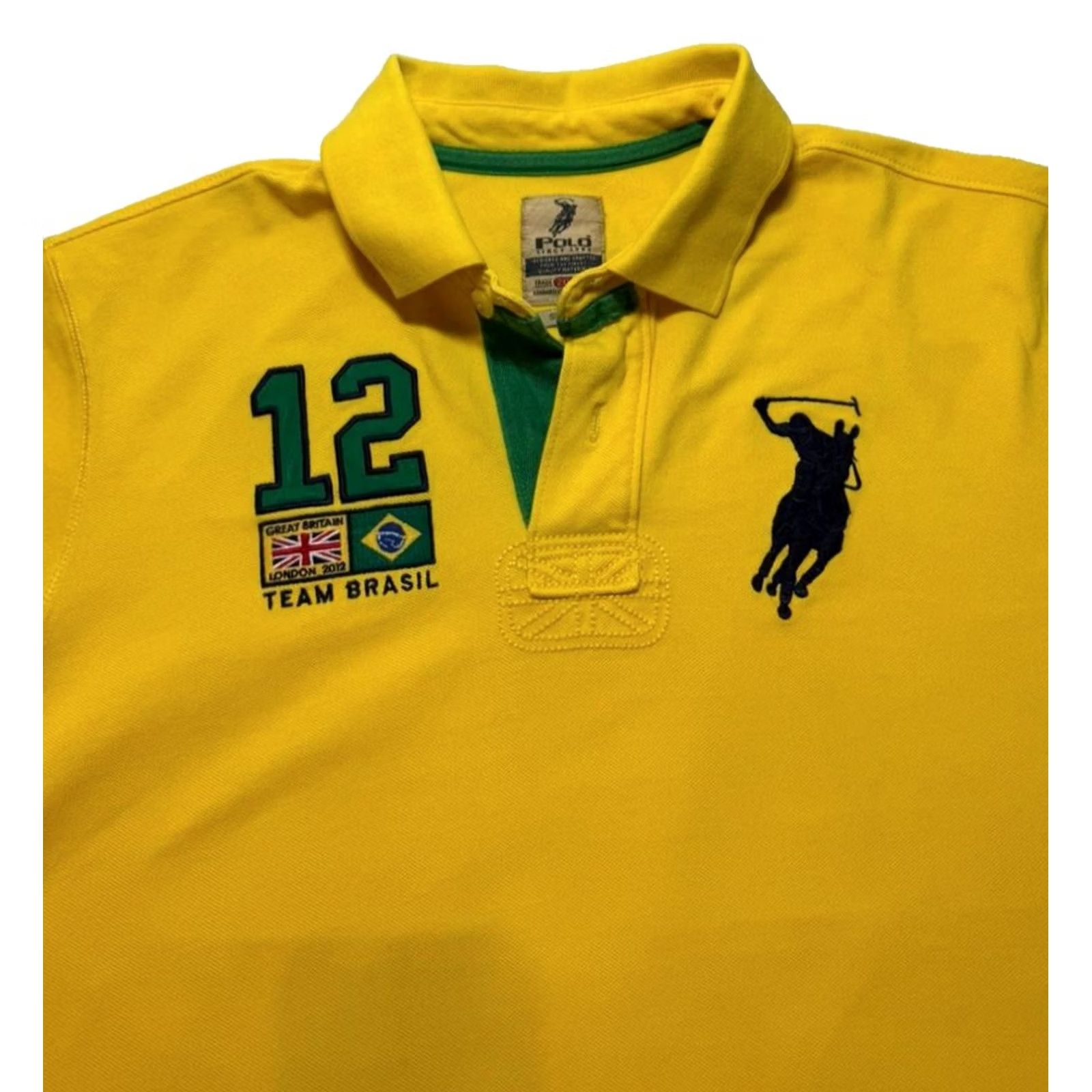 Polo Ralph Lauren Polo Ralph Lauren Team Brazil Yellow Shirt Mens XXL Size US XXL / EU 58 / 5 - 4 Thumbnail
