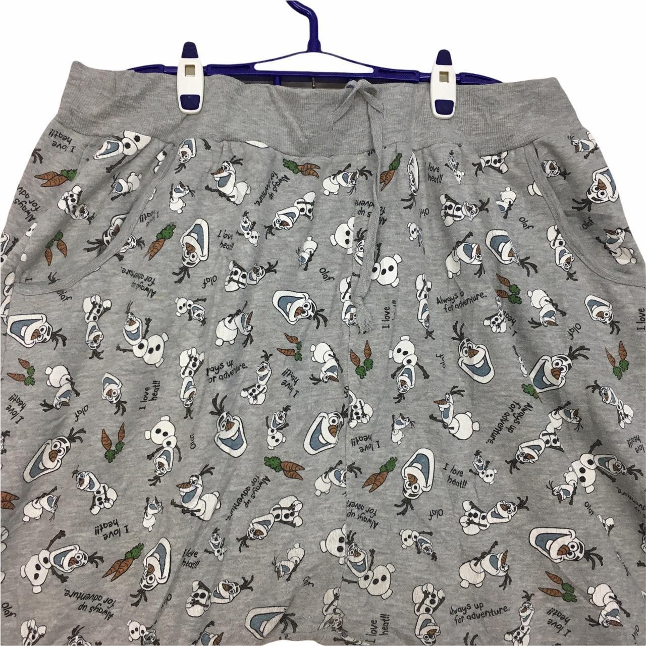 Vintage Vtg DISNEY Olaf Sweatpant Full Print Olaf Cartoon Size 36" / US 14 / IT 50 - 2 Thumbnail