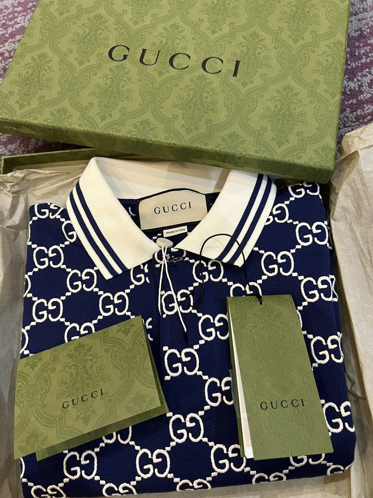 Gucci GG Stretch Cotton Gucci Polo Shirt Size US S / EU 44-46 / 1 - 6 Thumbnail