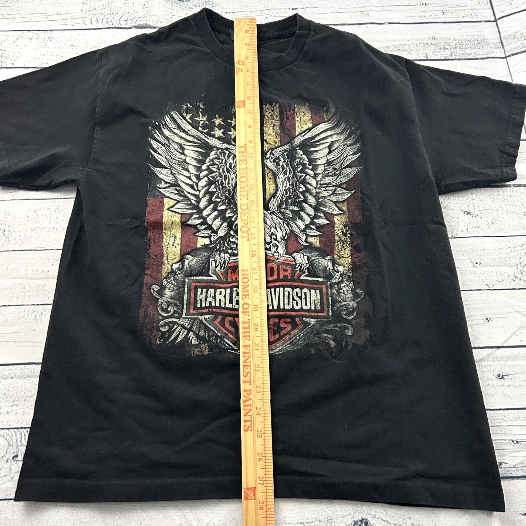 Harley Davidson Harley-Davidson T-Shirt Men's Large Black Short Sleeve Shirt Pattern: Solid Theme: Motorcycle"} Size US L / EU 52-54 / 3 - 3 Thumbnail