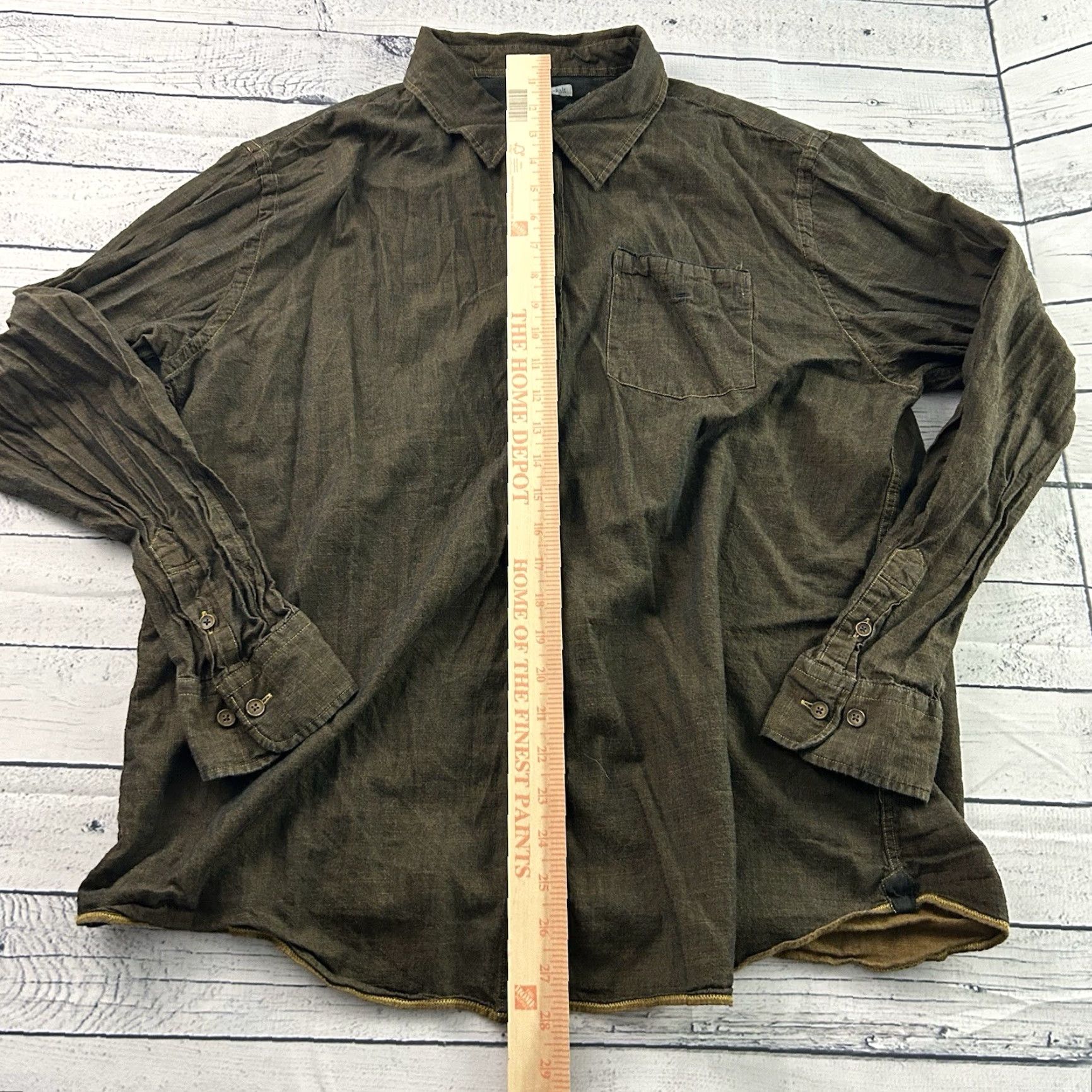 Carbon2Cobalt Carbon 2 Cobalt Long Sleeve Button Front Shirt Men's L Brown Size US L / EU 52-54 / 3 - 3 Thumbnail