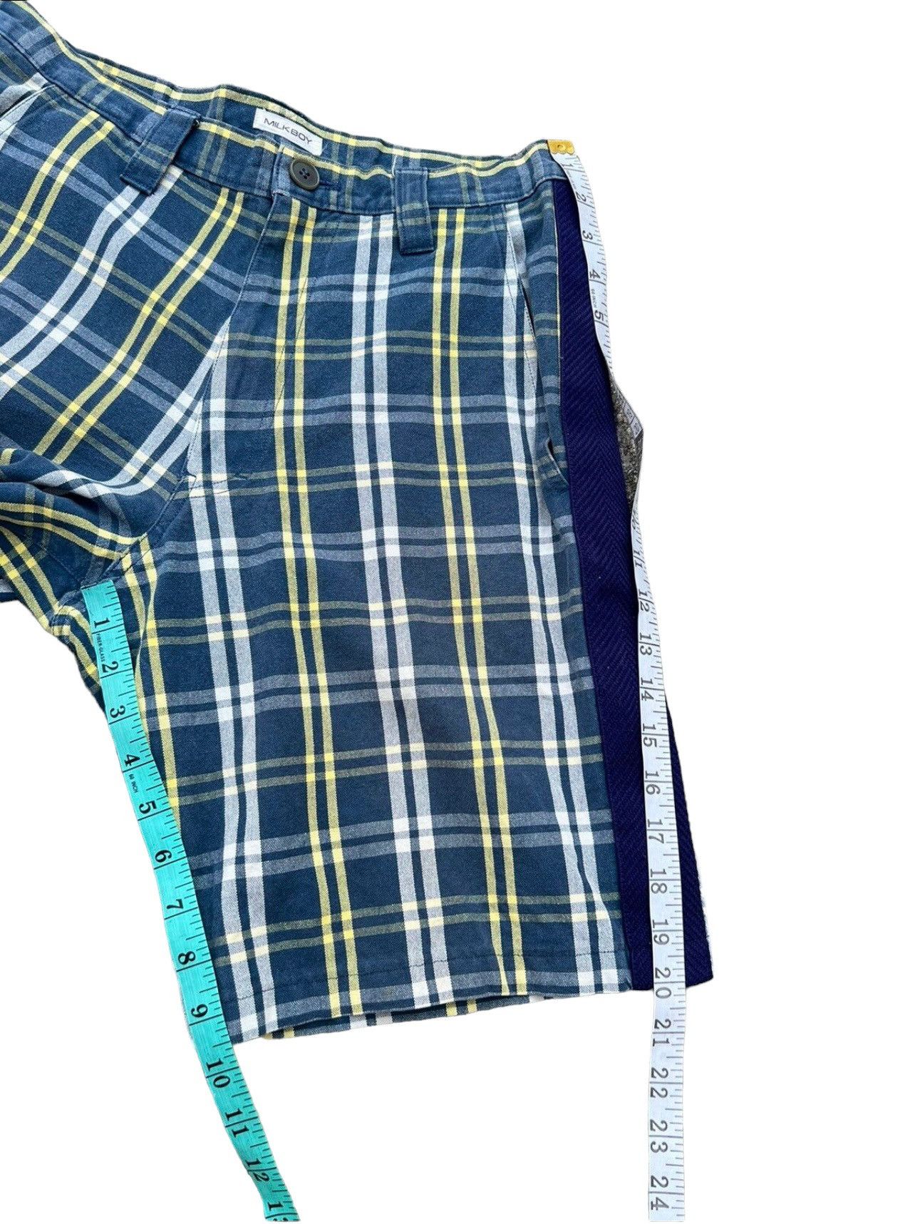 Japanese Brand Vintage Milk Boy Japan Side Tape Checkered Short Pant Size US 31 - 4 Thumbnail