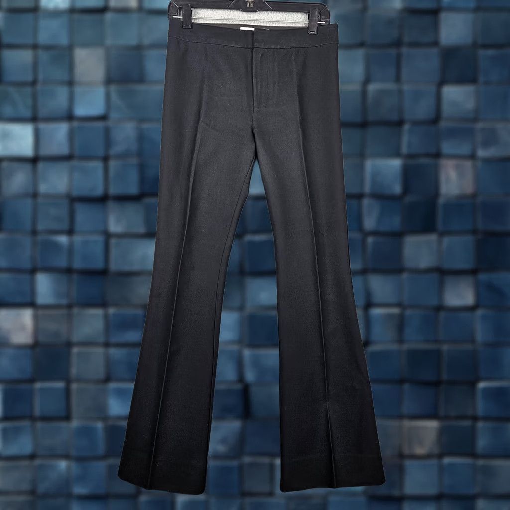 Vintage DEREK LAM IO CROSBY Women's Black Straight Leg Trousers Size 4 Size 27" / US 4 / IT 40 - 1 Thumbnail