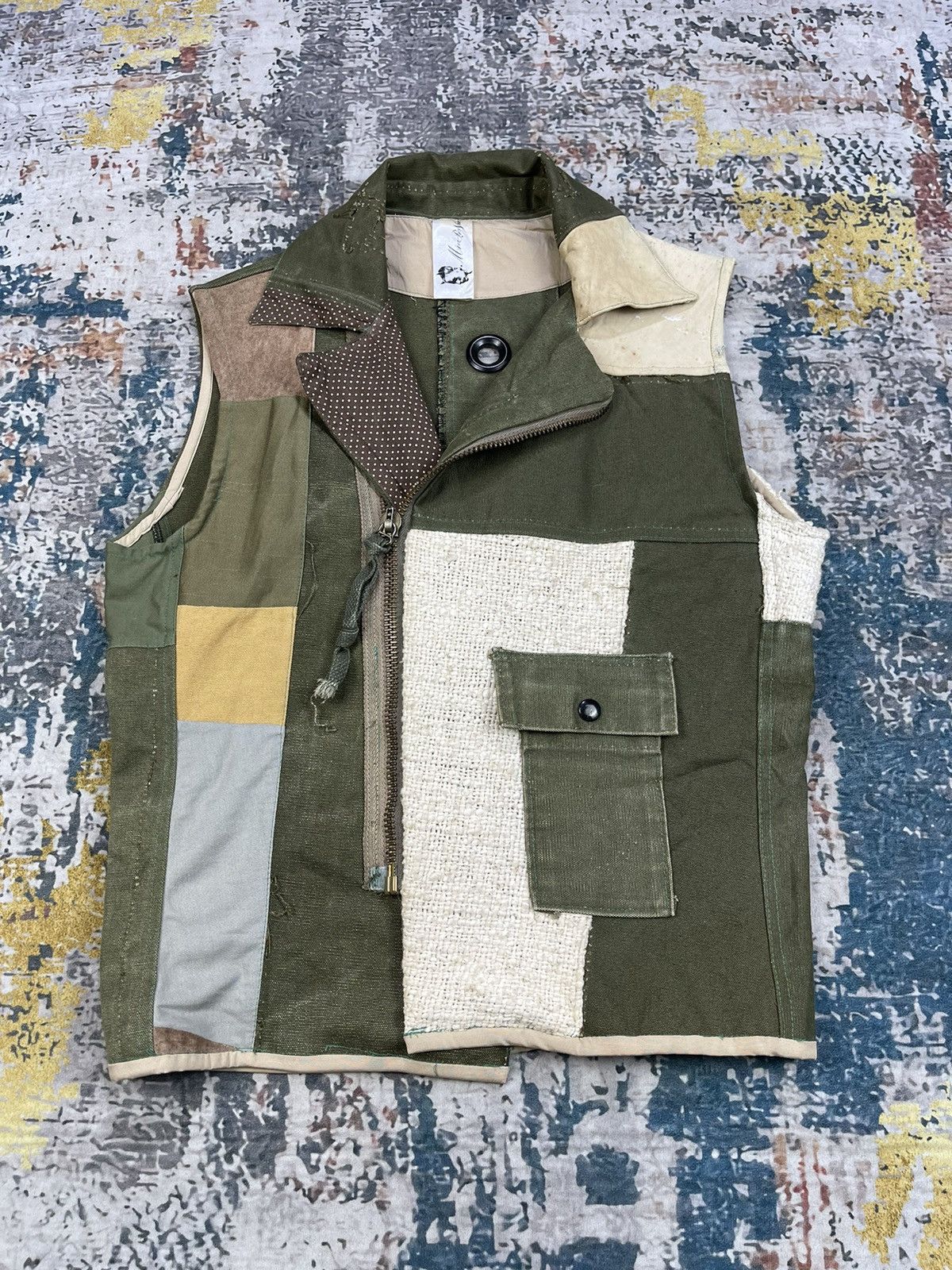 If Six Was Nine Macaronic Japan Upcycle Reconstruction Double Collar Size US M / EU 48-50 / 2 - 1 Thumbnail