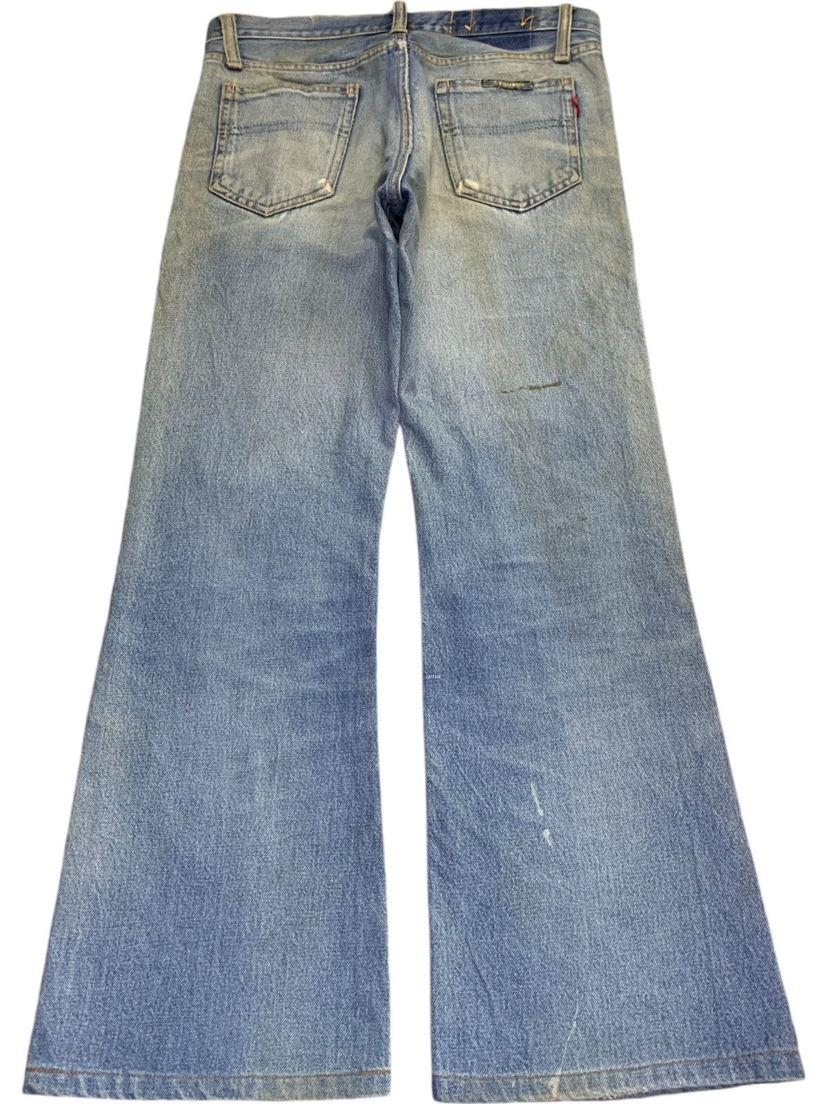 Japanese Brand Vintage Japanese Brand Mud Wash Talon Zipper Flare Jeans Size 31" - 2 Thumbnail