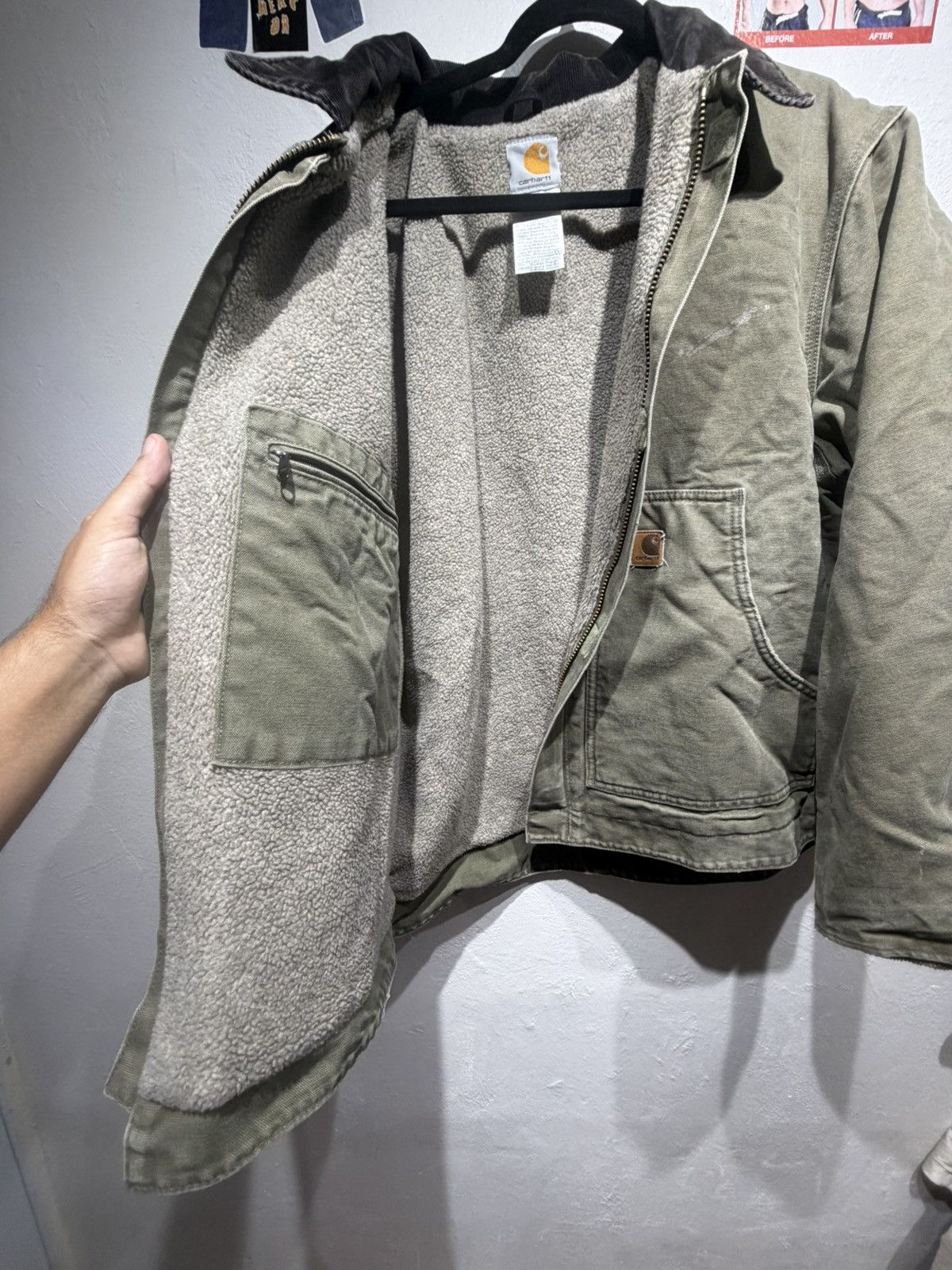 Carhartt Y2k Carhartt pine green sherpa jacket Size US XL / EU 56 / 4 - 13 Thumbnail