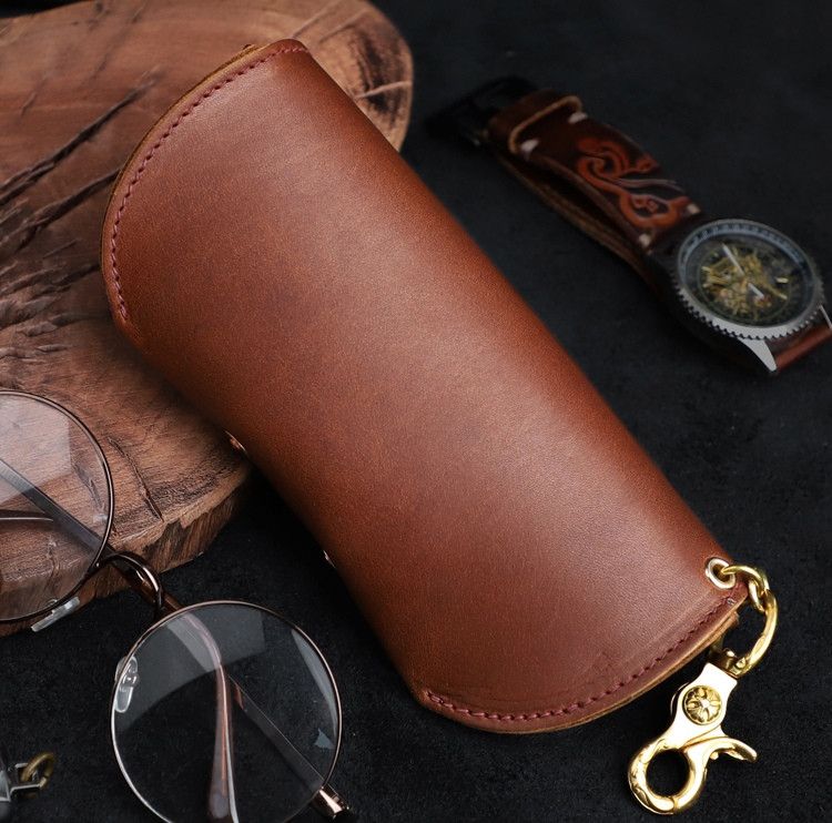 Leather Handmade Sunglasses Pouch Bag Size ONE SIZE - 2 Thumbnail