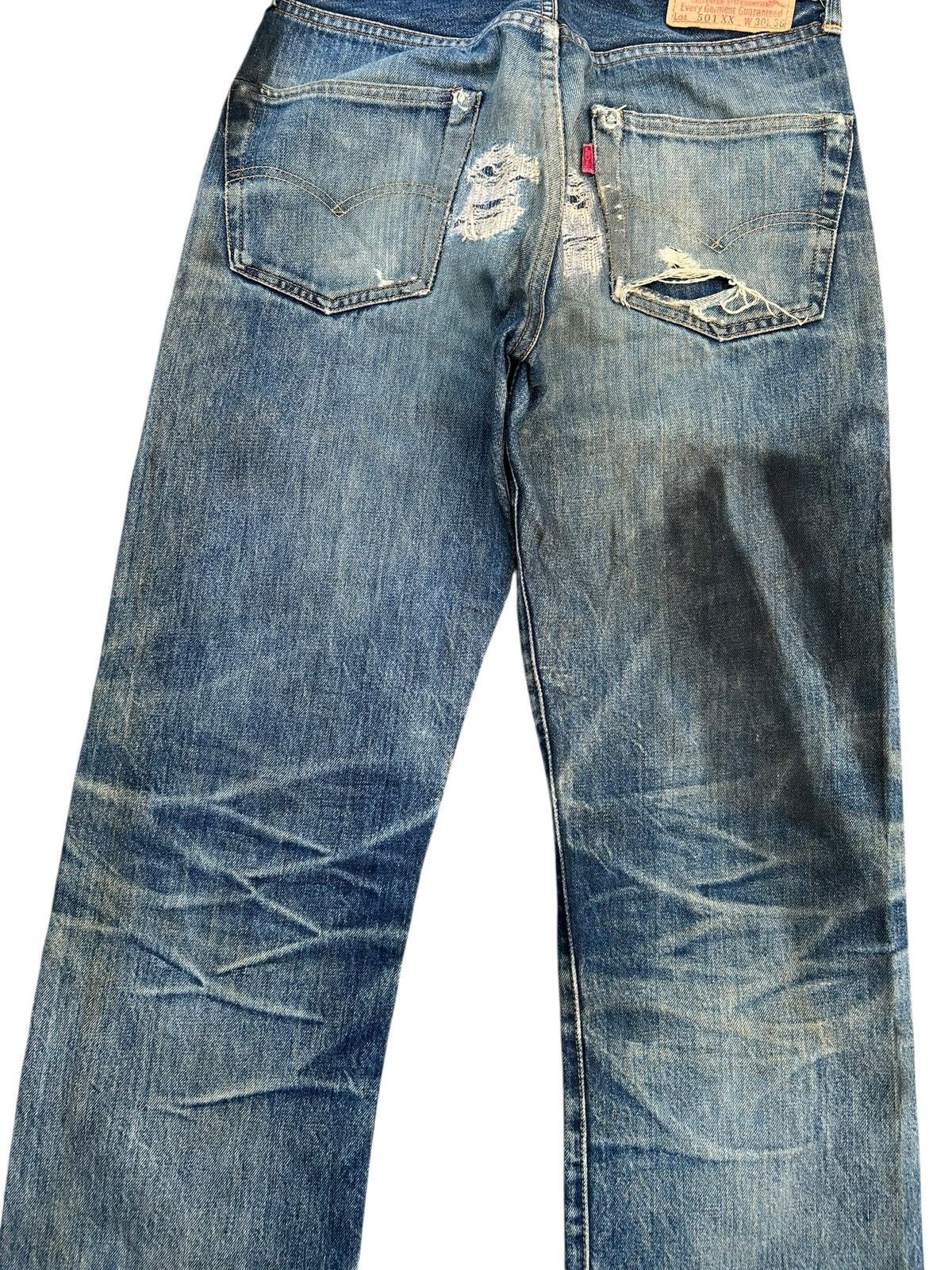 Kapital Vintage Levis 501XX big E Selvedge Distressed Repair Denim Size US 29 - 13 Thumbnail