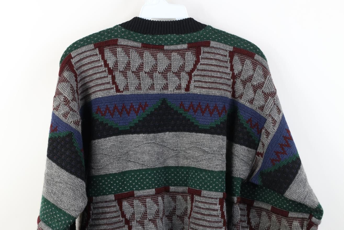 Vintage Vintage 90s Coogi Style Geometric Knit Crewneck Sweater Size US S / EU 44-46 / 1 - 9 Thumbnail