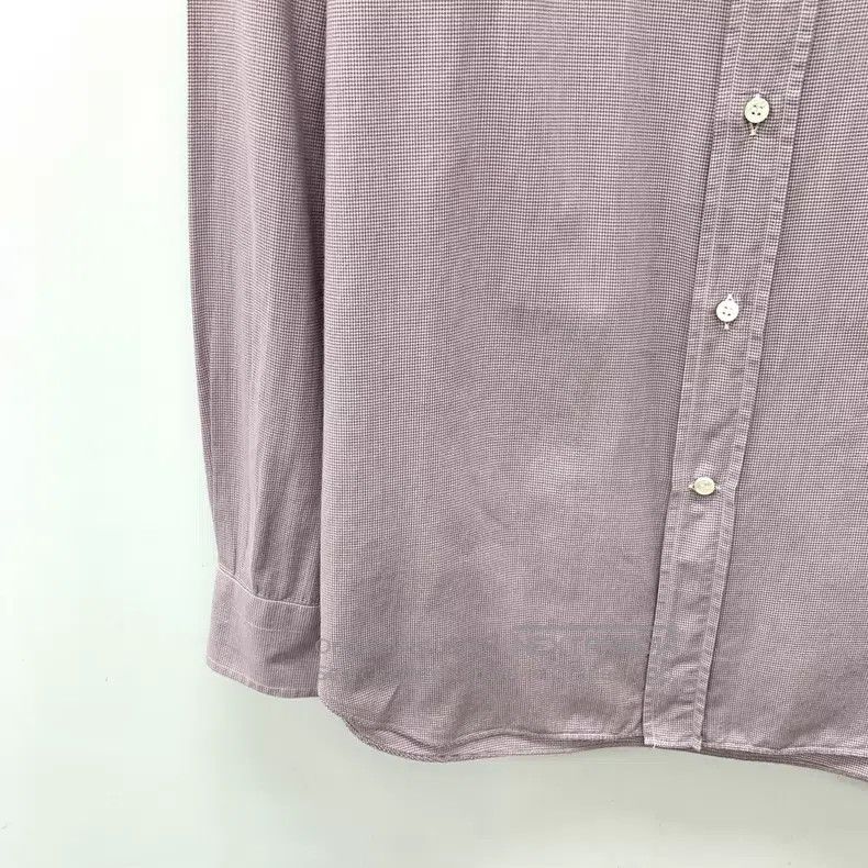 Loro Piana Loro Piana Light Purple Houndstooth Cotton Collar Single B Size US XL / EU 56 / 4 - 4 Thumbnail