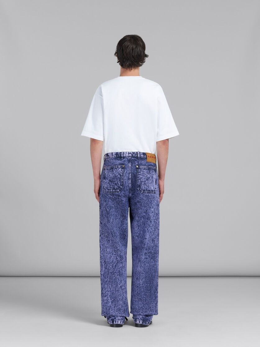 Marni oc11z0525 Marble Dyed Denim Jeans in Blue Size US 34 / EU 50 - 4 Thumbnail