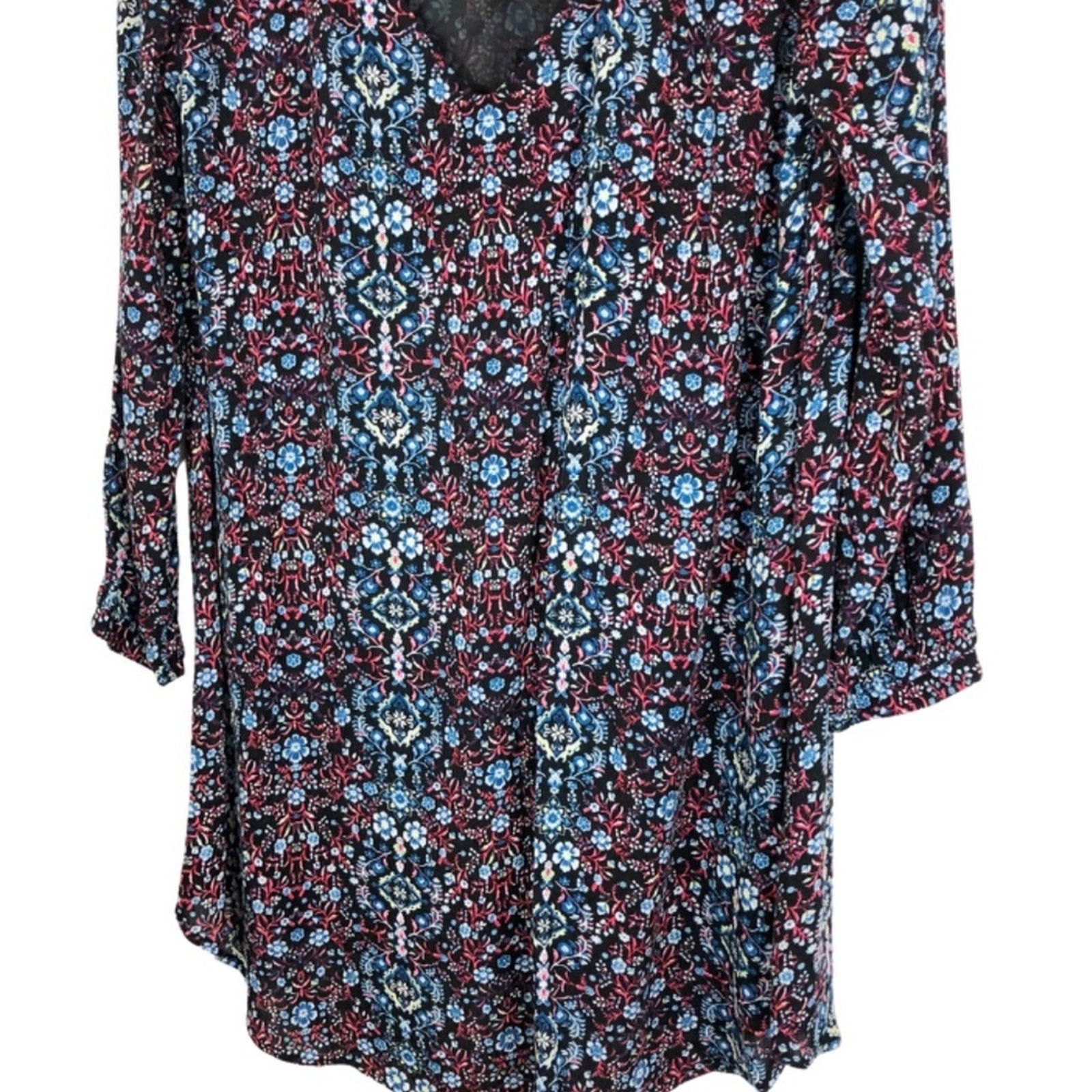 Nordstrom Lush Women’s Floral Back Cut Out Mini Boho Patterned Dress Size S / US 4 / IT 40 - 15 Thumbnail