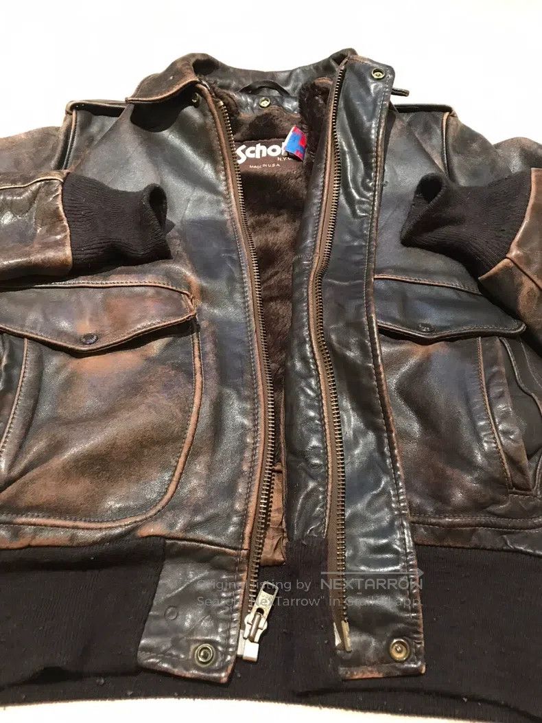 Schott Schott Leather jacket retro classic A2 Size US L / EU 52-54 / 3 - 7 Thumbnail