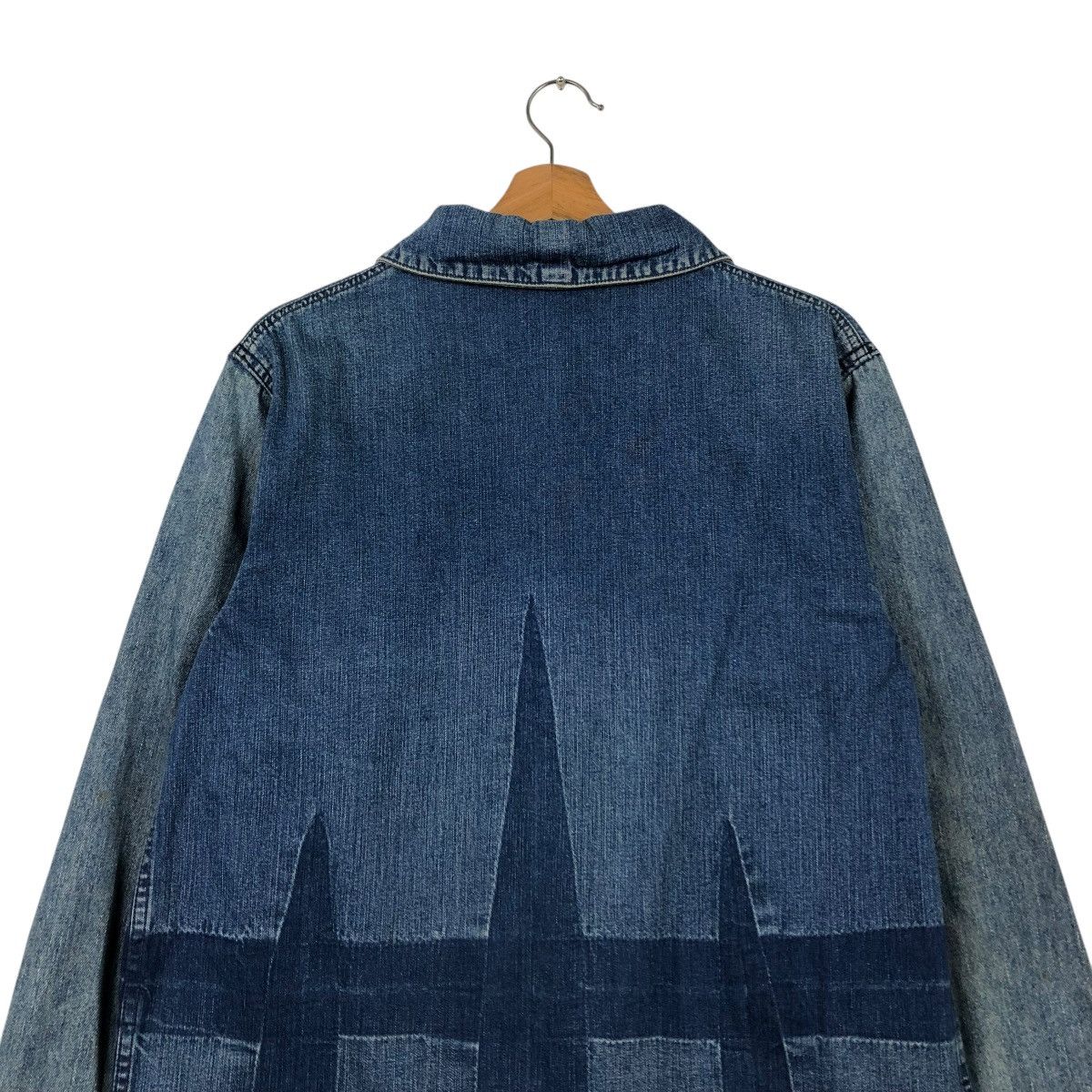 🔥VINTAGE DENIM JACKET DENIM PATCHWORK BLUE BLUE JAPAN