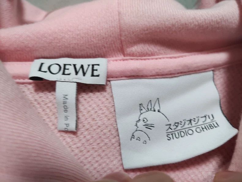 Loewe LOEWE Miyazaki Hayao's Totoro Pink Long-Sleeve Hooded Swea Size S / US 4 / IT 40 - 7 Thumbnail