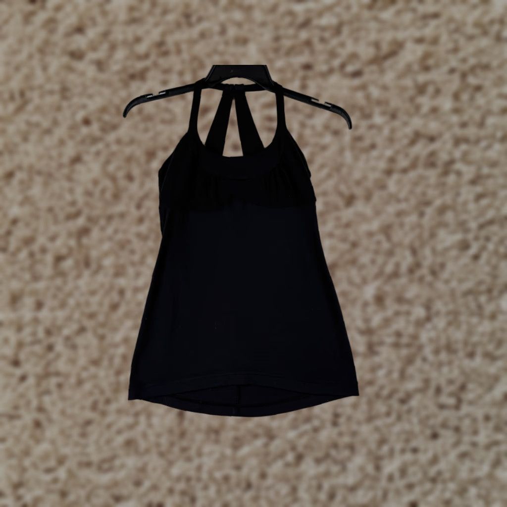 Lululemon Lululemon Shirt Women 6 Black Scoop Me Up Tank Luxtreme Built In Bra W1A33S Size M / US 6-8 / IT 42-44 - 1 Thumbnail