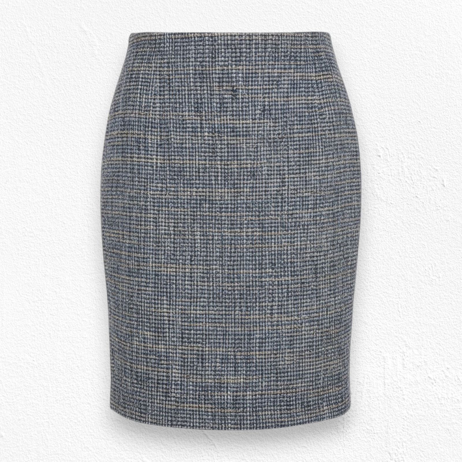 Calvin Klein Calvin Klein Black Tweed Knee-Length Skirt Size 6 Size 28" / US 6 / IT 42 - 1 Thumbnail