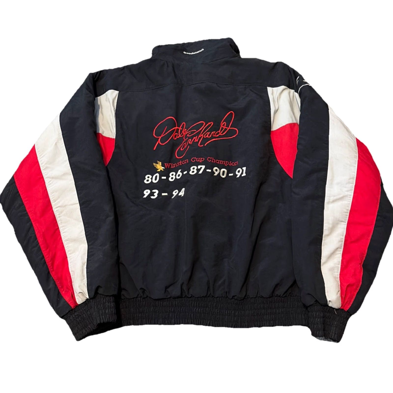 NASCAR VINTAGE Dale Earnhardt NASCAR Racing Puffer Full Zip Jacket XL Adult Black Mens Womens Unisex Fashion Size US XL / EU 56 / 4 - 2 Thumbnail