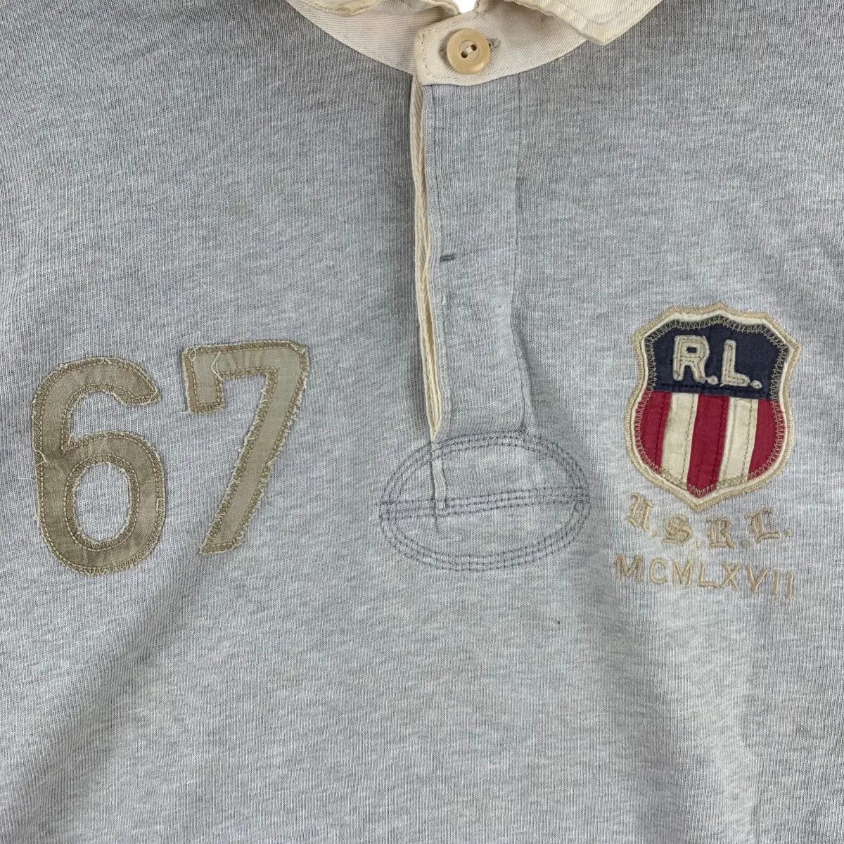 Polo Ralph Lauren Vintage POLO JEANS RALPH LAUREN USRL 1967 Patch Tee Shirt Size US XL / EU 56 / 4 - 4 Thumbnail