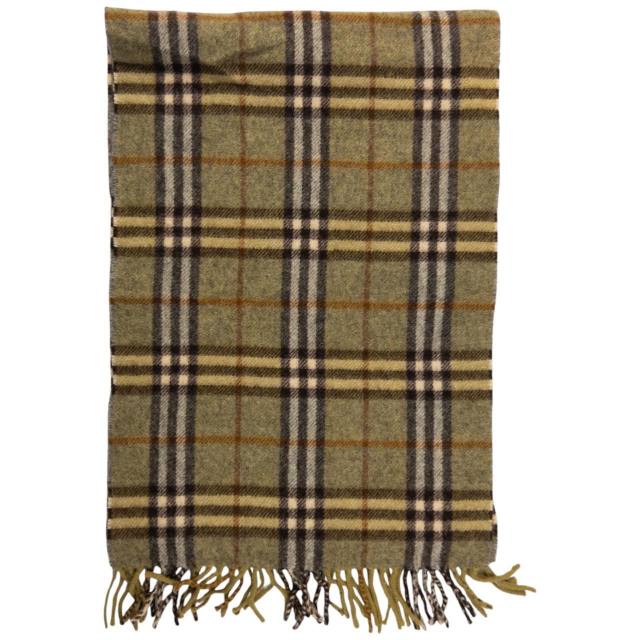 Burberry Vintage Burberry Nova Check Lambswool Tassel Scarf Size ONE SIZE - 3 Thumbnail