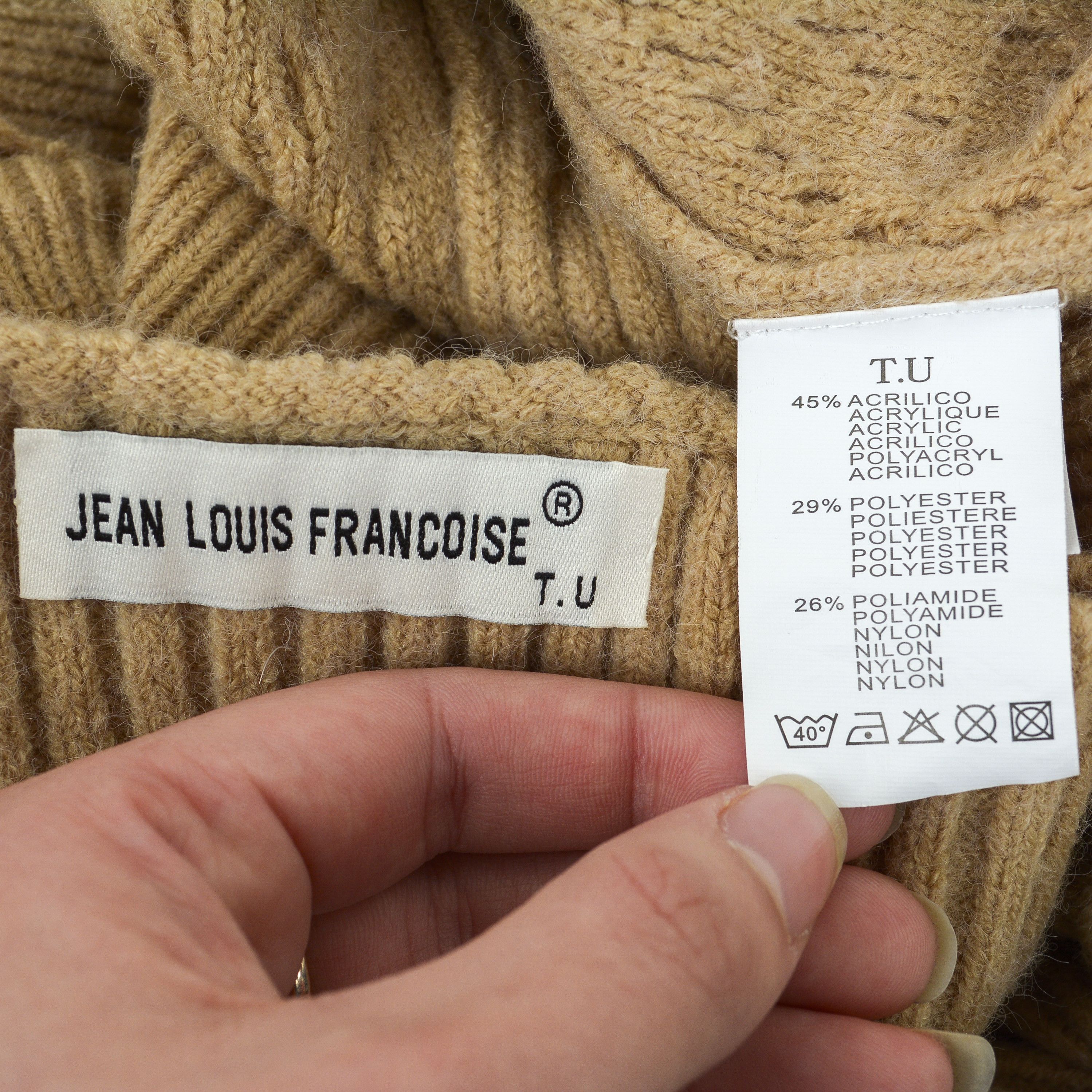 Jean-Louis Scherrer × Other JEAN LOUIS FRANCOISE Pullover Knit Sweater Collared Jumper Size L / US 10 / IT 46 - 6 Thumbnail