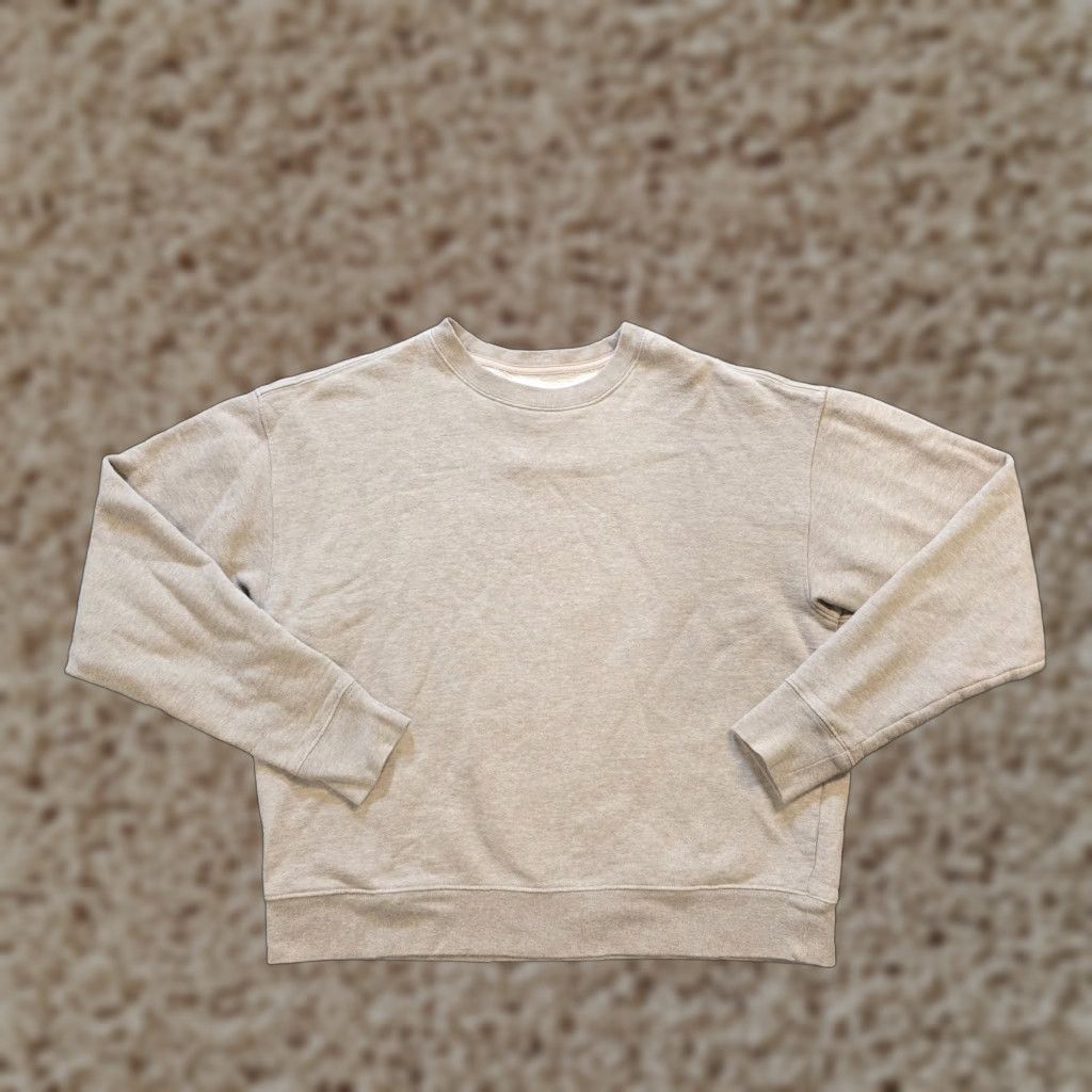 Girlfriend Collective Girlfriend Collective Sweatshirt Womens Size S Tan Crew Neck Lounge Casual Beige Cotton Blended Fabric Long Sleeve Pullover Regular Size S / US 4 / IT 40 - 1 Thumbnail