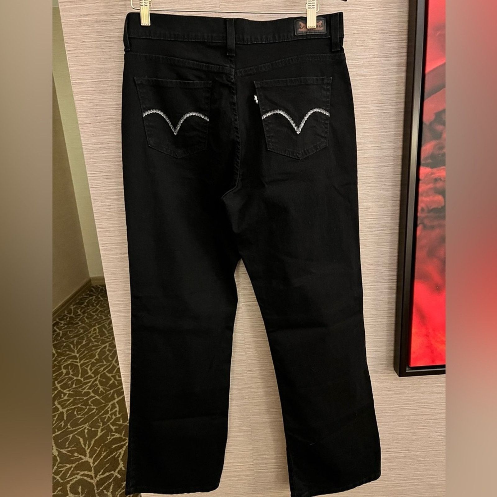 Levi's Levi's 512 Perfectly Skinny Boot Cut Denim Black Jeans 12 Size 34" / US 12 / IT 48 - 2 Thumbnail