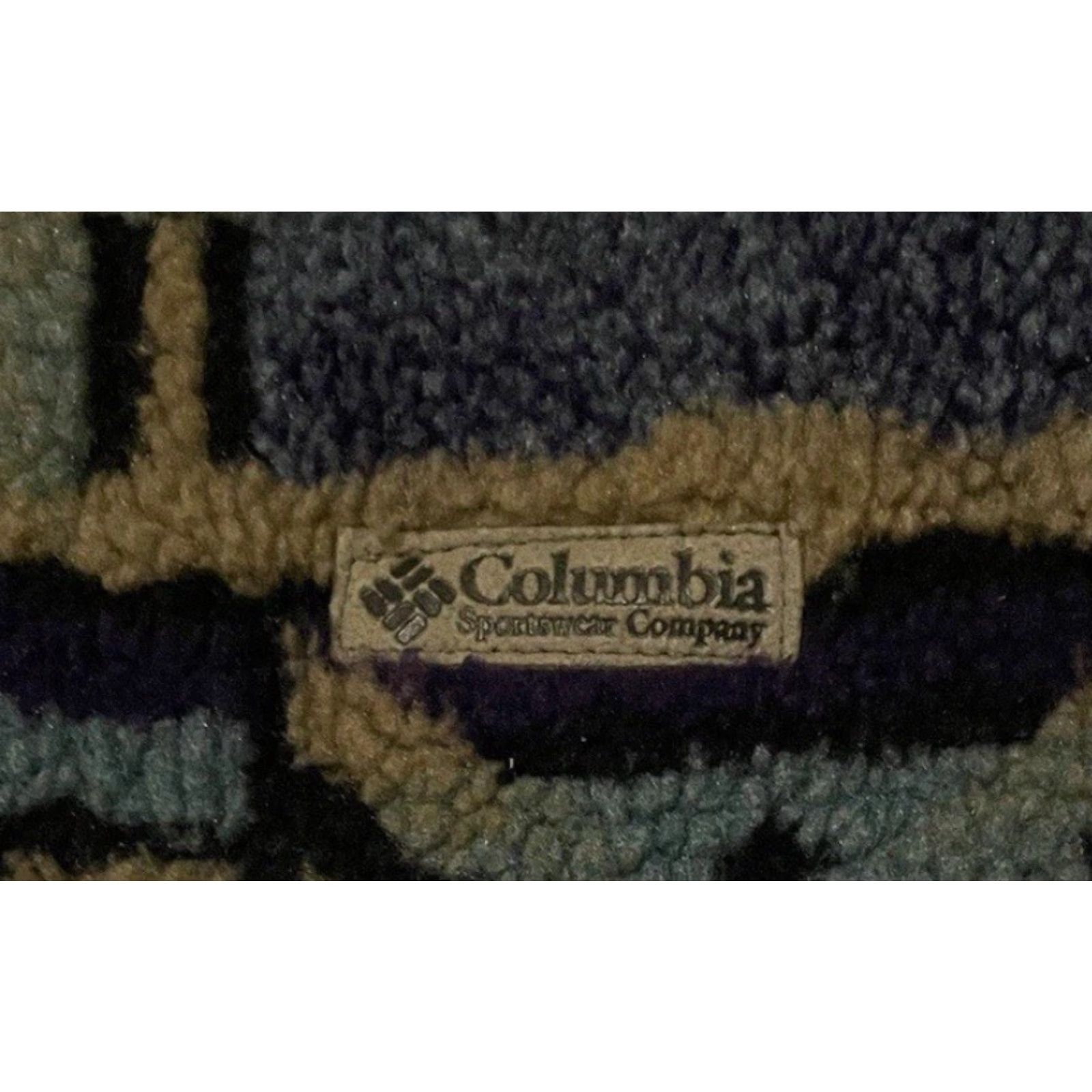 Vintage VINTAGE Columbia Aztec Deep Pile Fleece Jacket XL USA Abstract Art Skate 90s 80s Men Green Size US XL / EU 56 / 4 - 2 Thumbnail