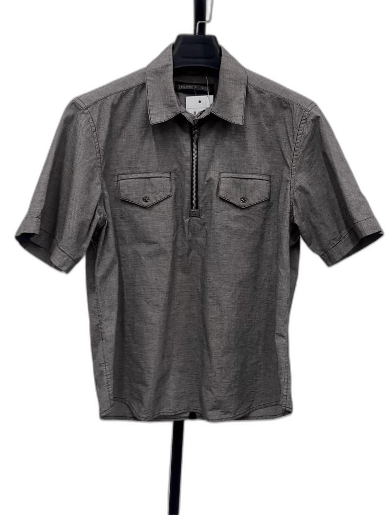 Chrome Hearts Chrome Hearts Short Sleeve Zip Up Shirt-yf Size US M / EU 48-50 / 2 - 1 Thumbnail
