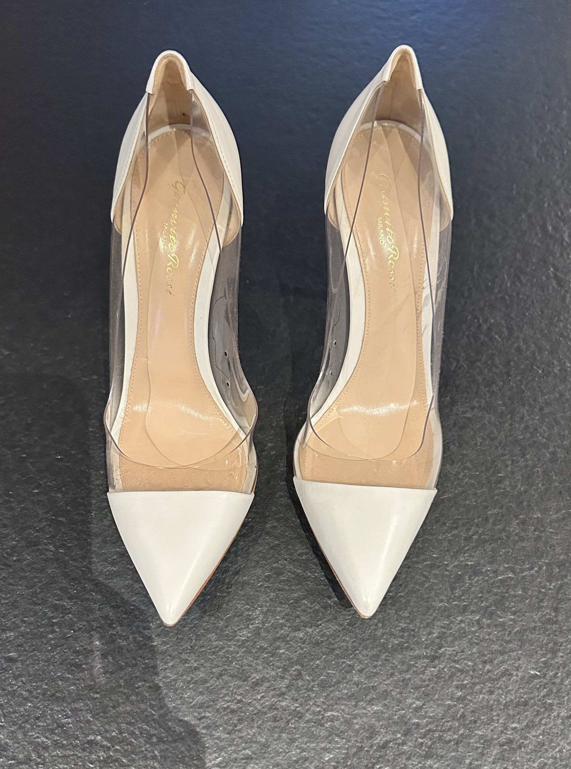 Gianvito Rossi Plexi leather and PVC pumps Size US 9.5 / IT 39.5 - 1 Thumbnail