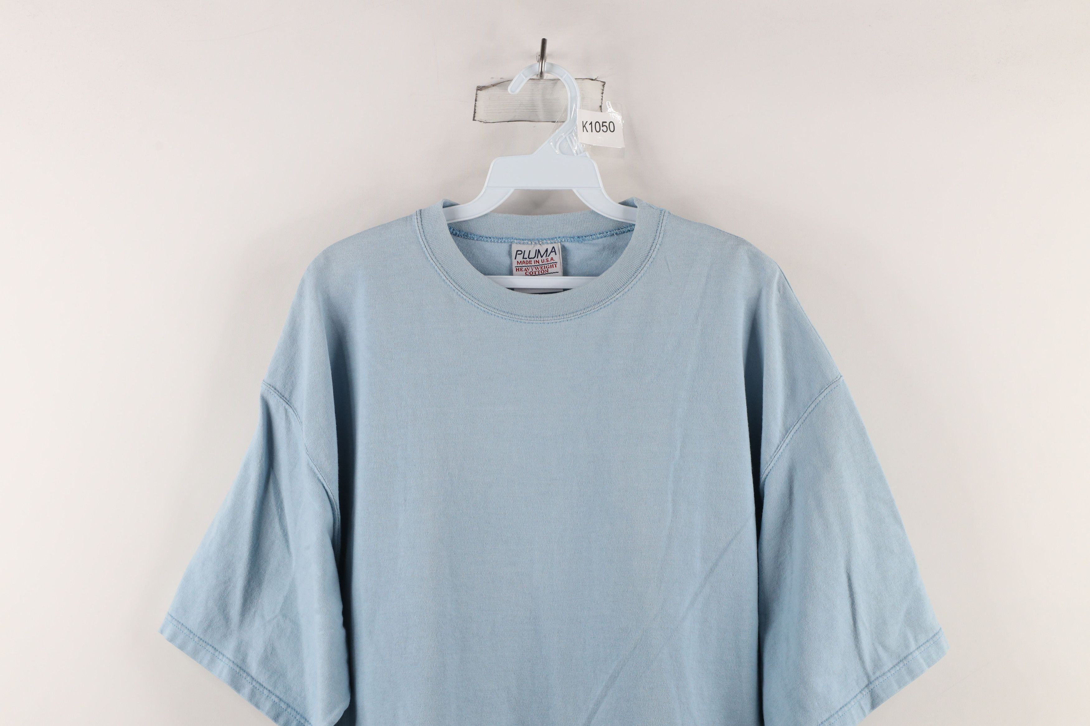 Vintage Vintage 90s Streetwear Heavyweight T-Shirt Carolina Blue USA Size US L / EU 52-54 / 3 - 2 Thumbnail