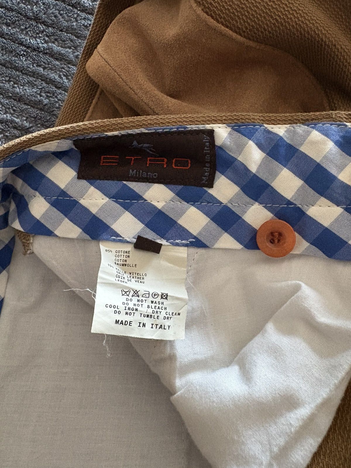 Etro Rare ETRO twill with suede inserts Size US 34 / EU 50 - 3 Thumbnail
