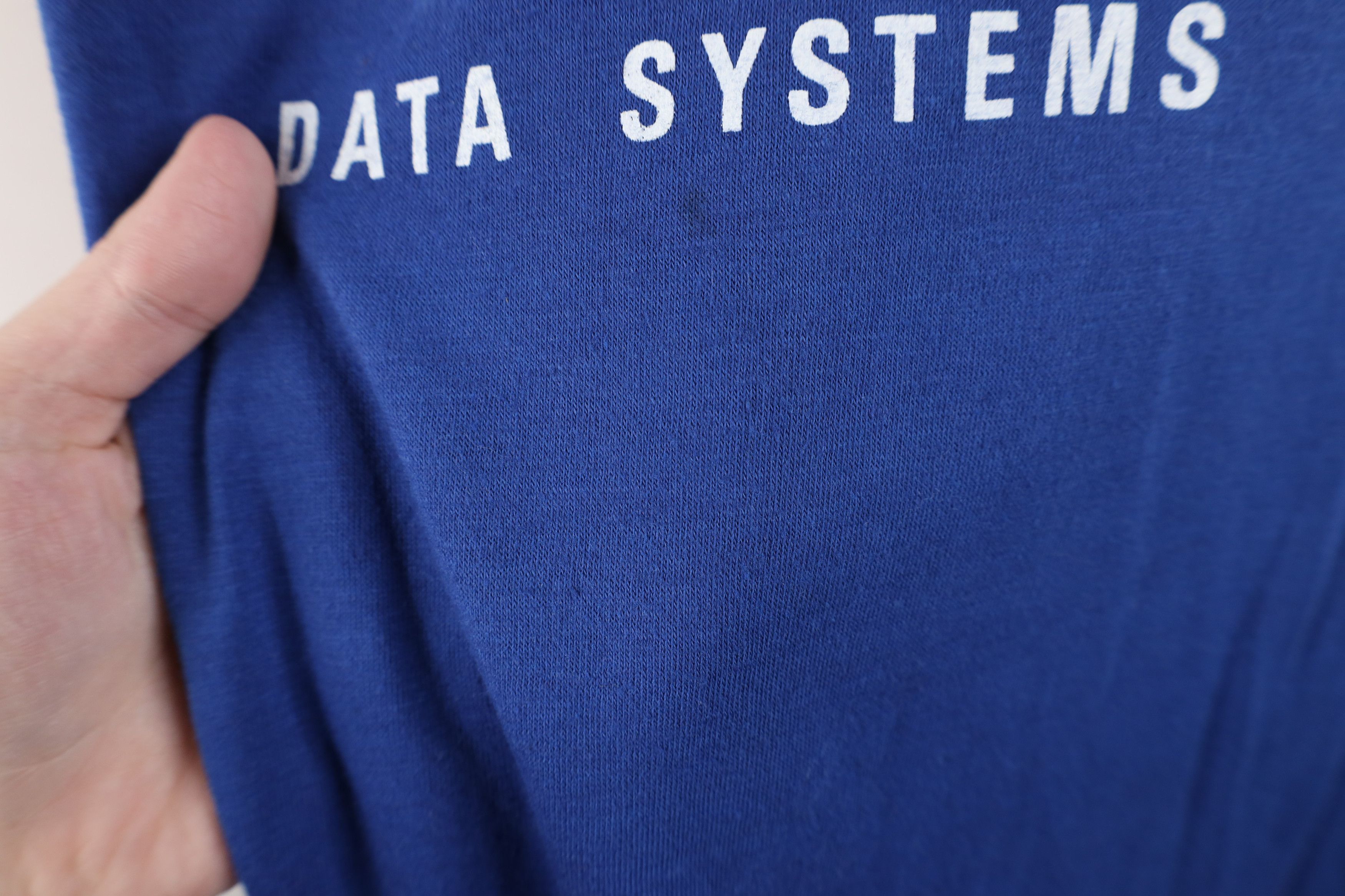 Vintage Vintage 80s Pan Am Airlines Data Systems T-Shirt Blue USA Size L / US 10 / IT 46 - 7 Thumbnail