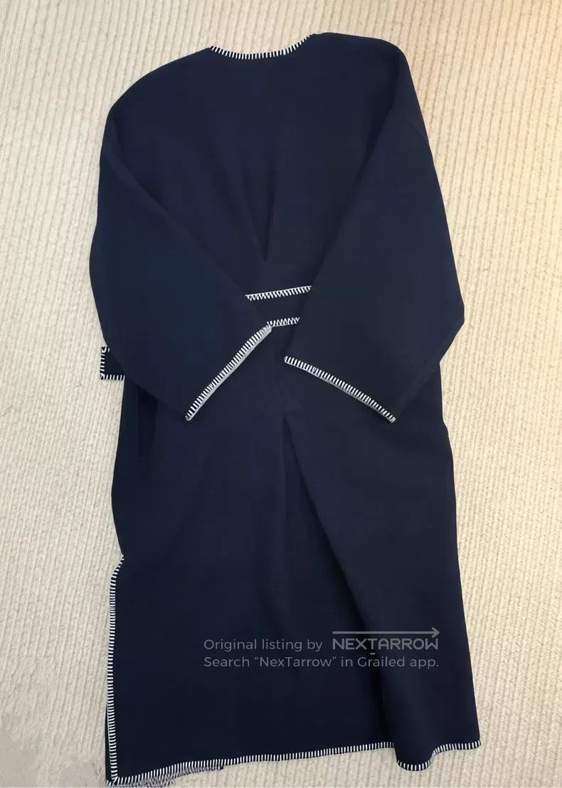 Loewe Loewe Midnight Blue Bathrobe Stitching Wool Coat Size S / US 4 / IT 40 - 2 Thumbnail