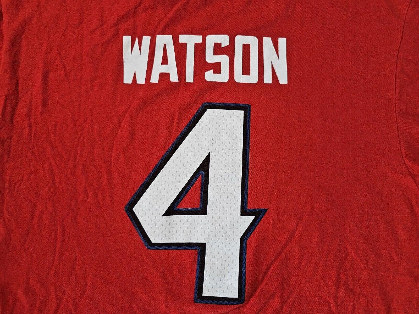Designer Houston Texans NFL Fanatics Red Deshaun Watson #4 L T Size ONE SIZE - 7 Thumbnail