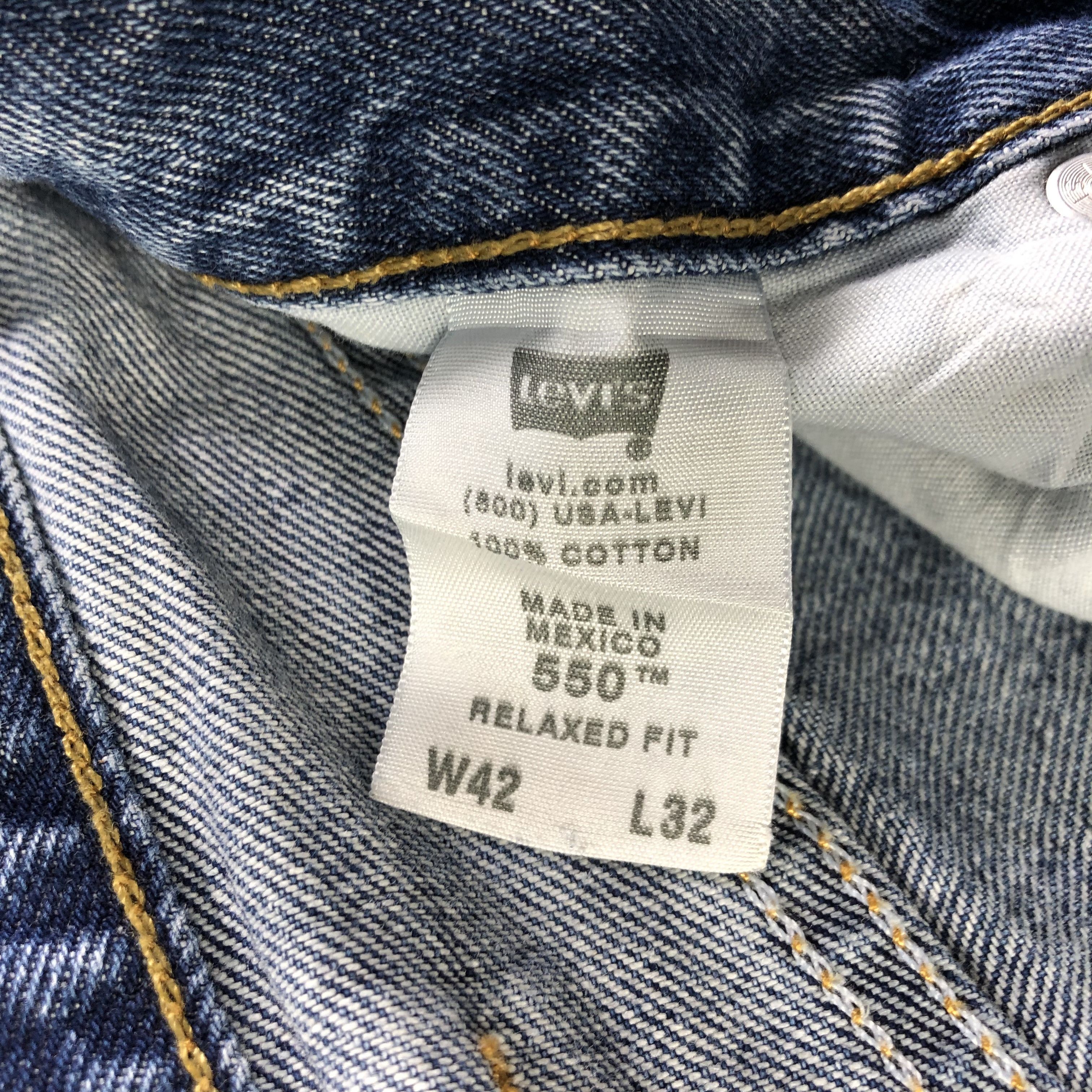 Levi's Vintage Blue Wash Levis 550 Jeans-J3187 Size US 42 / EU 58 - 11 Thumbnail
