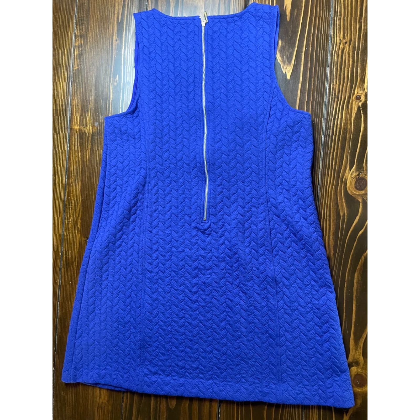 Vintage Kensie Girl Dress Women's XL Purple Blue Braided Texture Above Knee Eyelets Shirt? Size XL / US 12-14 / IT 48-50 - 2 Thumbnail