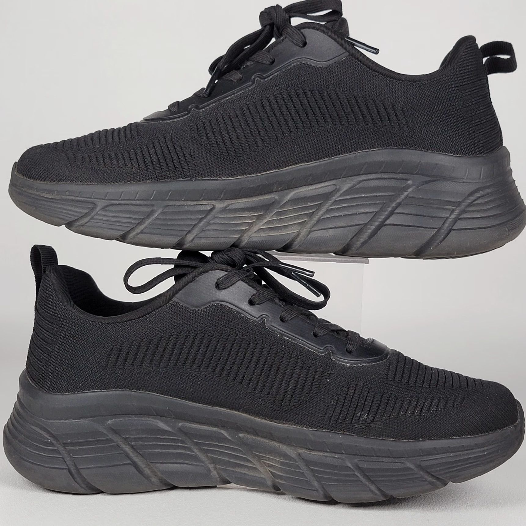 SKECHERS Skechers Women Trainers - Bobs B Flex Hi Flying Black US 8.5 / EU 38.5 - Lace Up Memory Foam - Womens Size US 9 / IT 39 - 4 Thumbnail