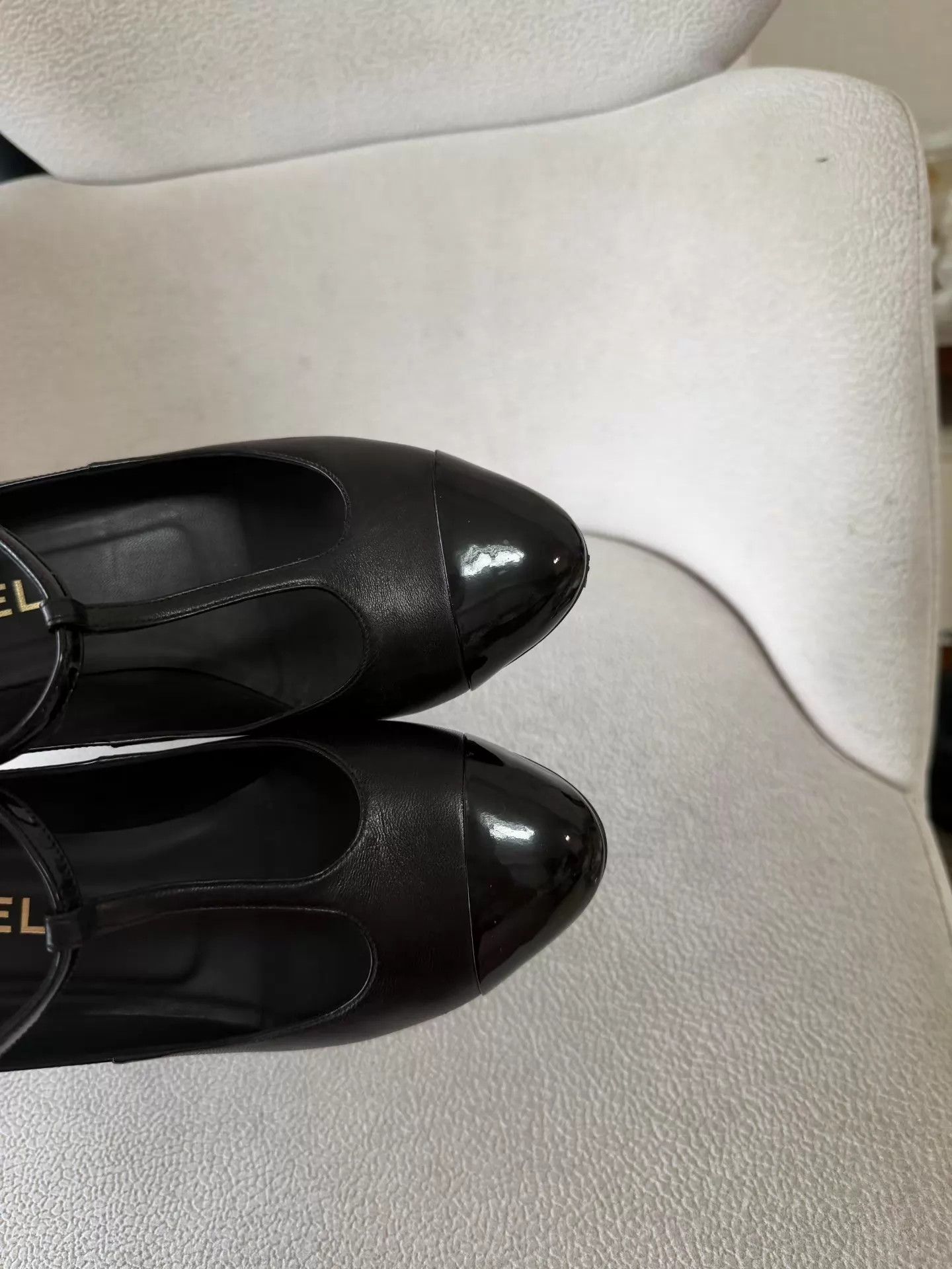 Chanel Chanel 23C Mary Jane Black Gold 99 New 37 Size US 6.5 / IT 36.5 - 5 Thumbnail