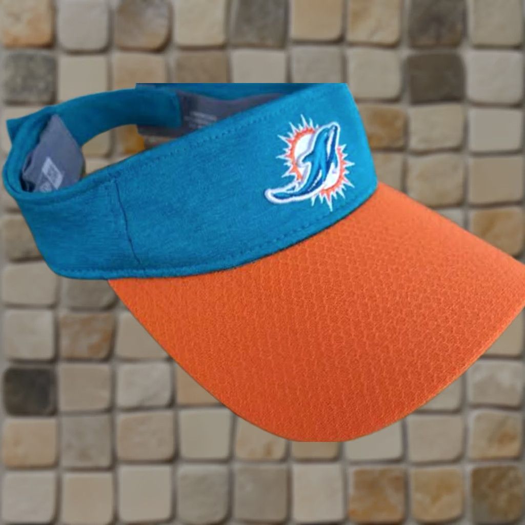 New Era New Era Miami Dolphins Visor Hat Adjustable Unisex Adults Multicolor Flexible Sports Cap Size ONE SIZE - 1 Thumbnail