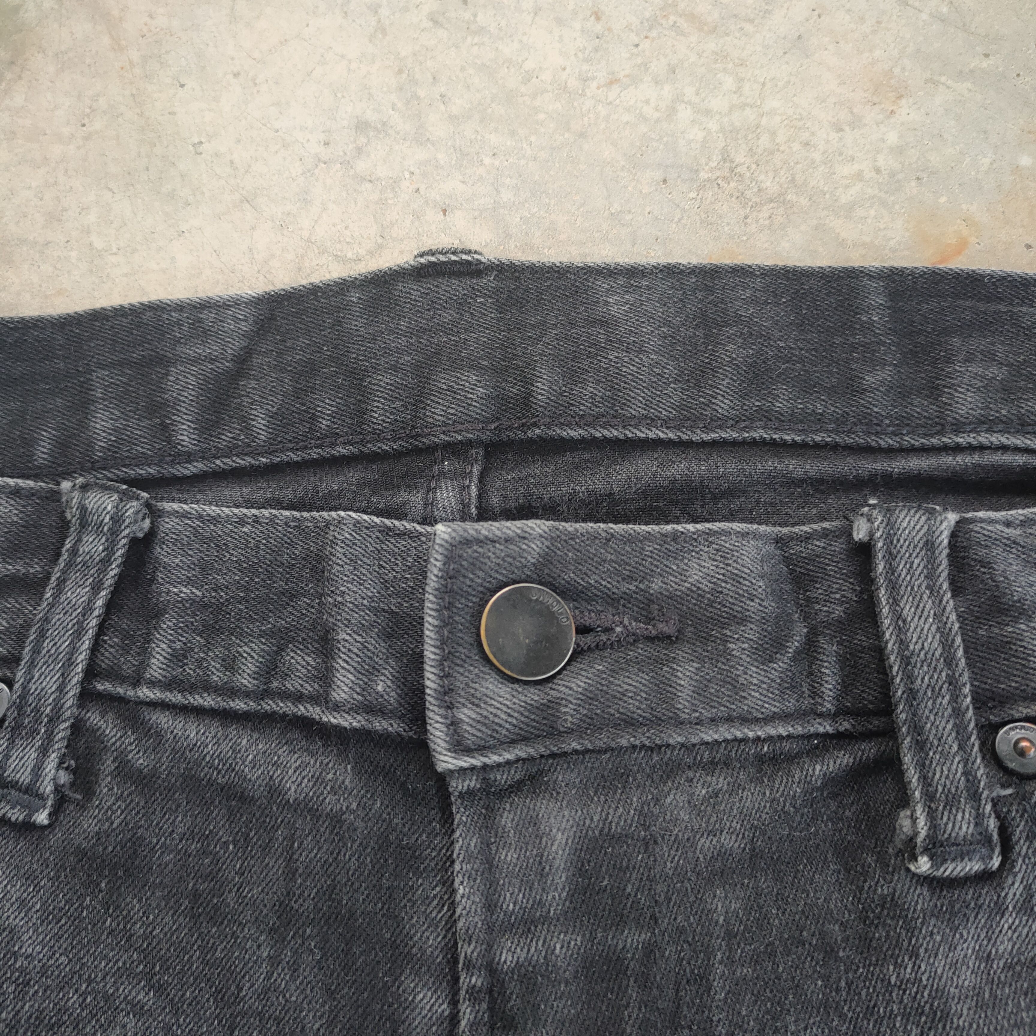 Japanese Brand W32 VINTAGE JAPANESE SELVEGE SKINNY FADED BLACK DENIM PANTS Size US 32 / EU 48 - 5 Thumbnail