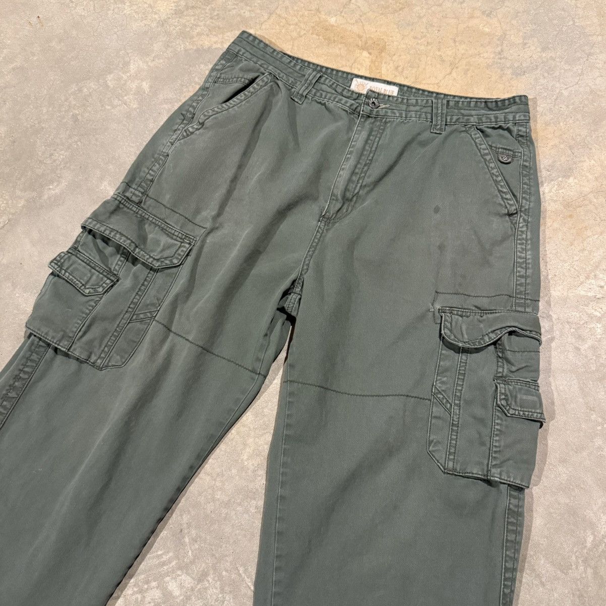 Vintage Vintage 2000s Faded Distressed Baggy Cargo Pants ERD Grunge Size US 37 - 3 Thumbnail