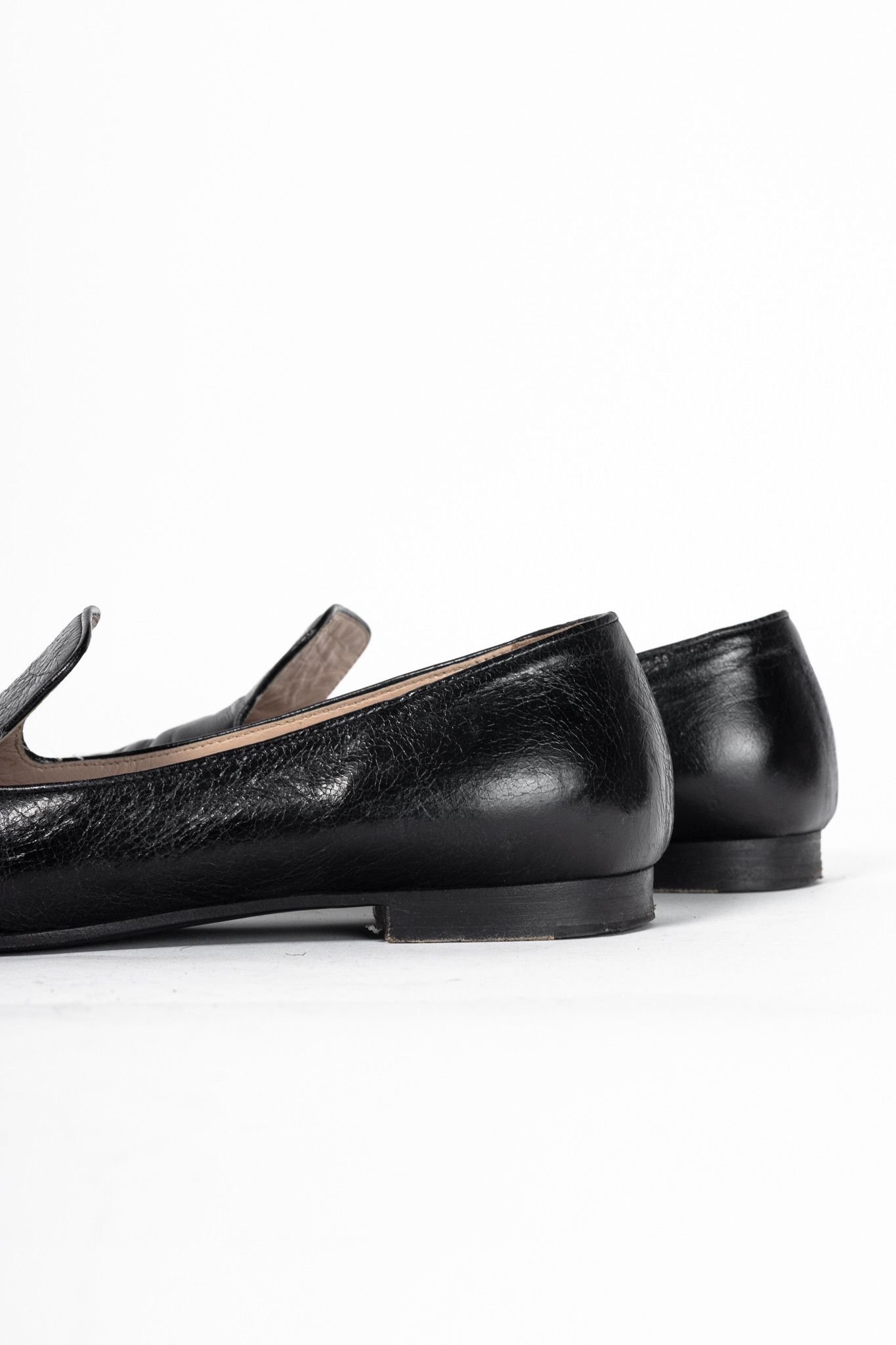 Miu Miu Miu Miu AW13 Black Leather Pointed-Toe Flats Size US 6.5 / IT 36.5 - 7 Thumbnail