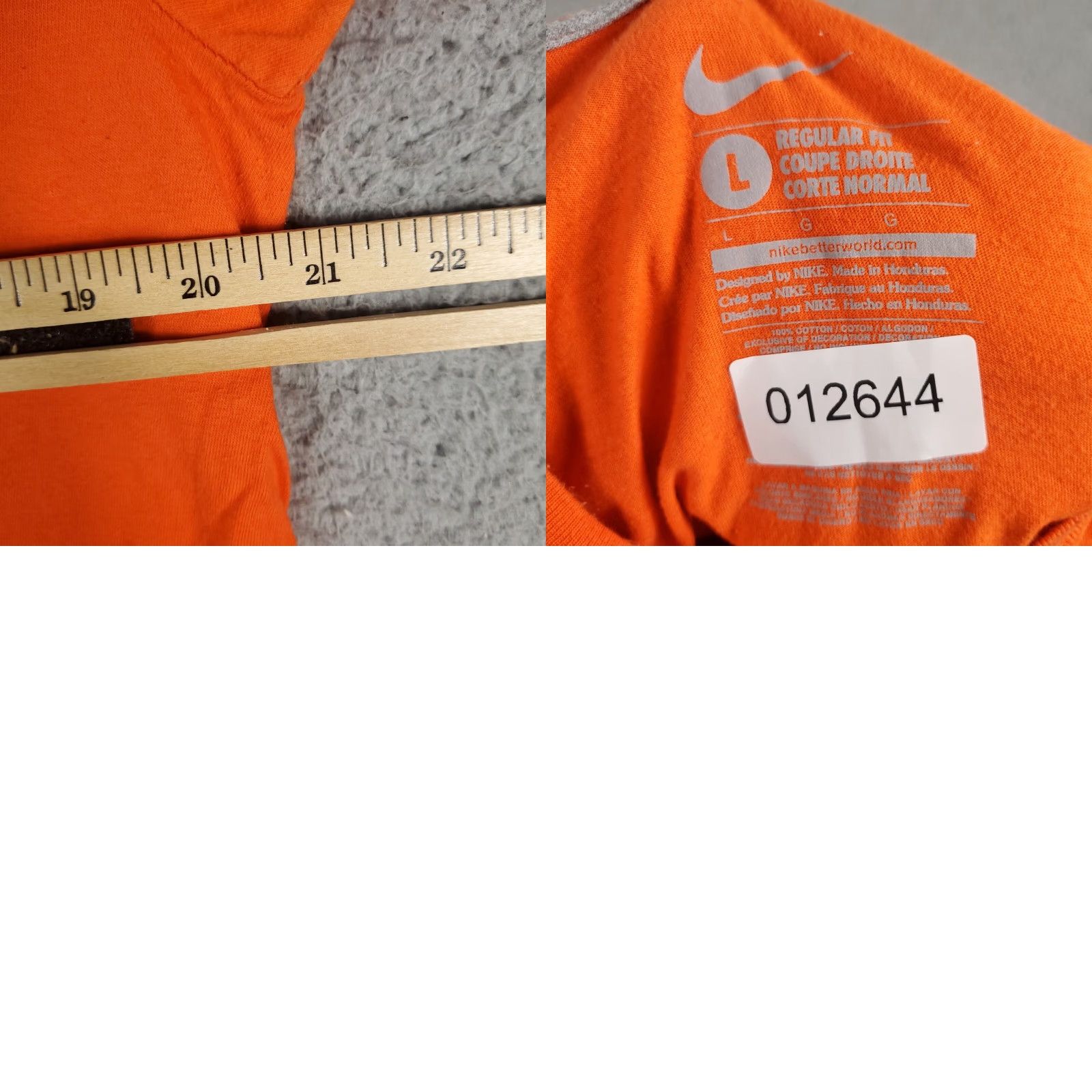 Nike Nike Spell Out Orange Casual T-Shirt Mens Large Size US L / EU 52-54 / 3 - 8 Thumbnail