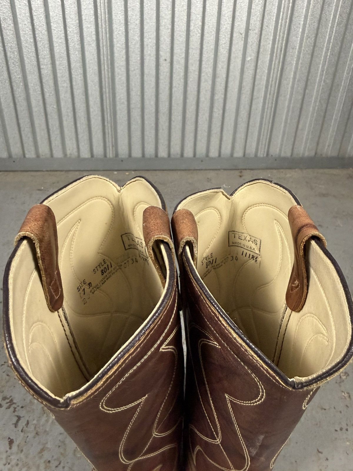 Tony Lama 70s Vintage USA Made Texas Sunburst Inlaid Cowboy Boots Size US 7 / IT 37 - 2 Thumbnail