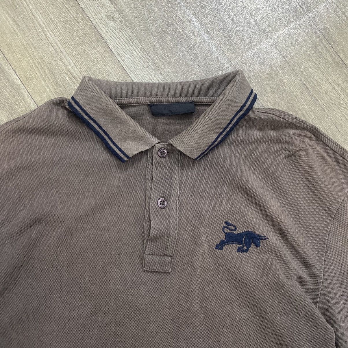 Prada × Vintage 🇮🇹 Prada Polo T-Shirt Bull Logo Size US L / EU 52-54 / 3 - 2 Thumbnail
