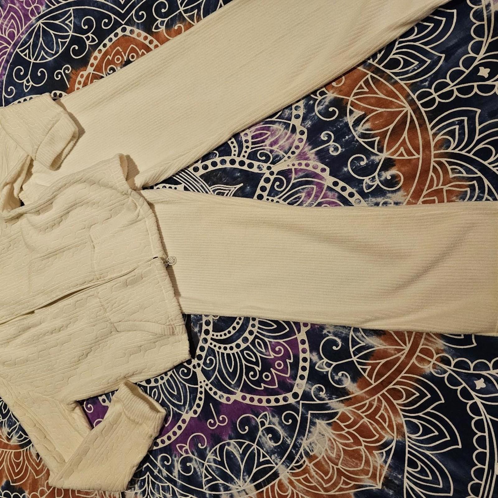 Designer JK Attire Women's Cream Jumpsuit Size 32" / US 10 / IT 46 - 2 Thumbnail