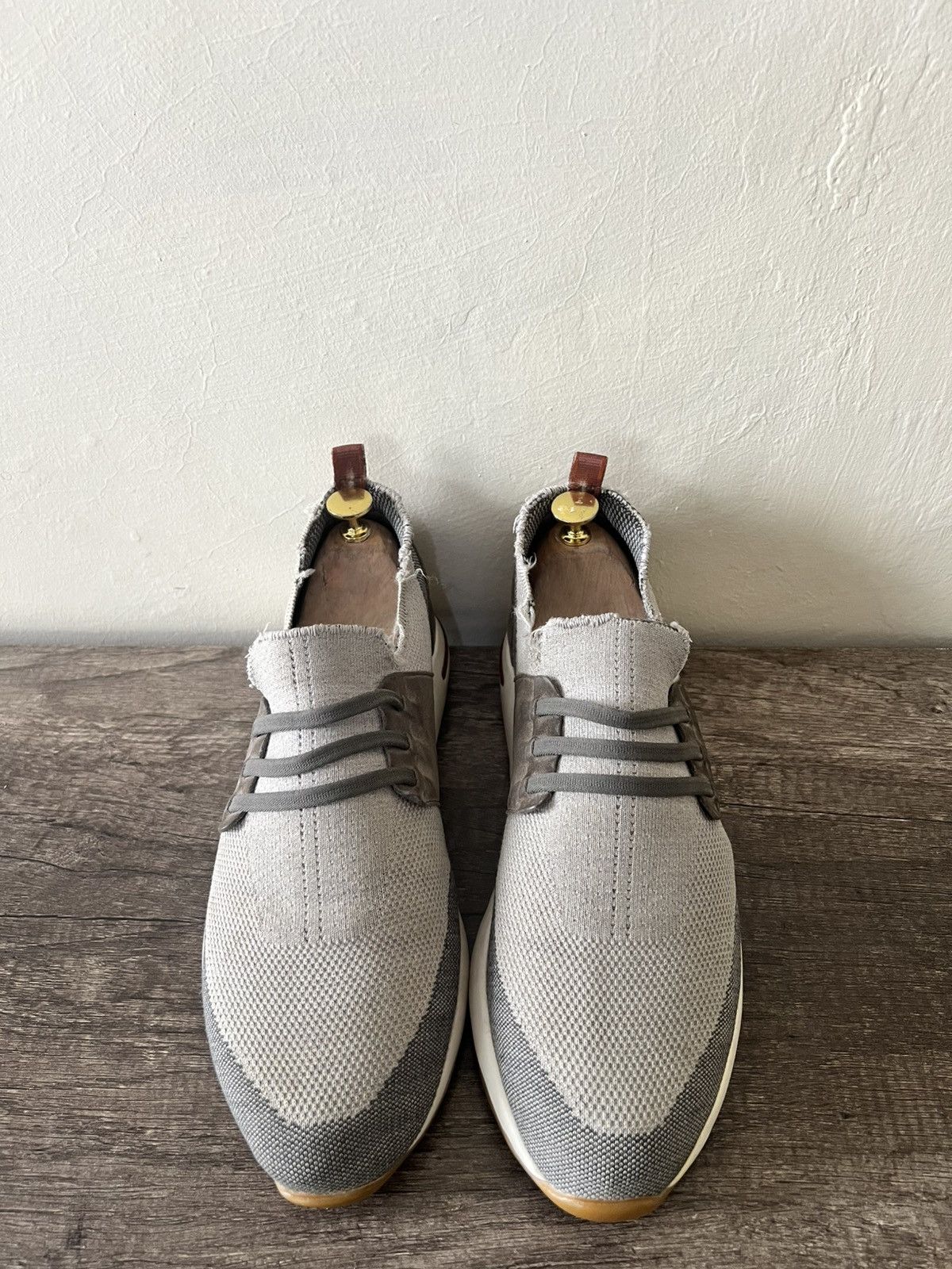 Loro Piana LORO PIANA KNIT FABRIC AND SUEDE 360 FLEXY WALK SNEAKERS Size US 10 / EU 43 - 5 Thumbnail